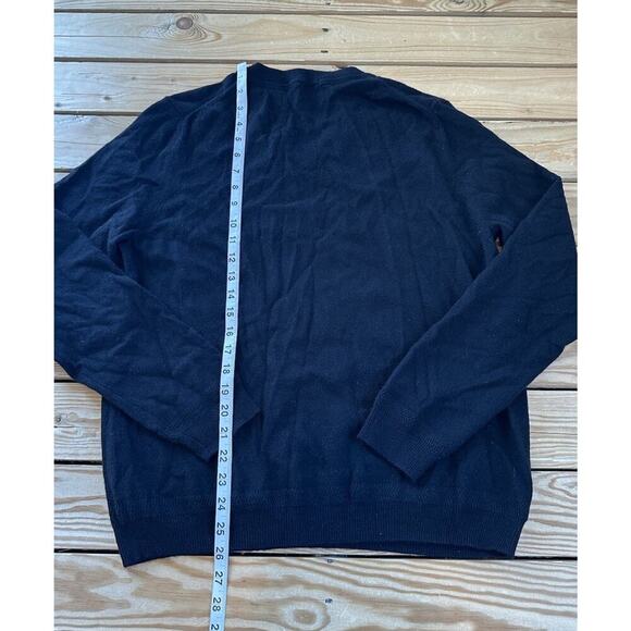 John W Nordstrom Cashmere V Neck Sweater Size Large Men’s Black - Picture 5 of 7